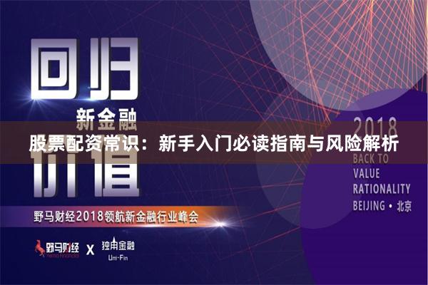 股票配资常识：新手入门必读指南与风险解析